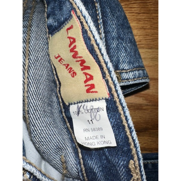 Vintage Lawman Jeans Juniors 11 Blue High Rise Straight Leg Medium Wash Denim... - Picture 3 of 11